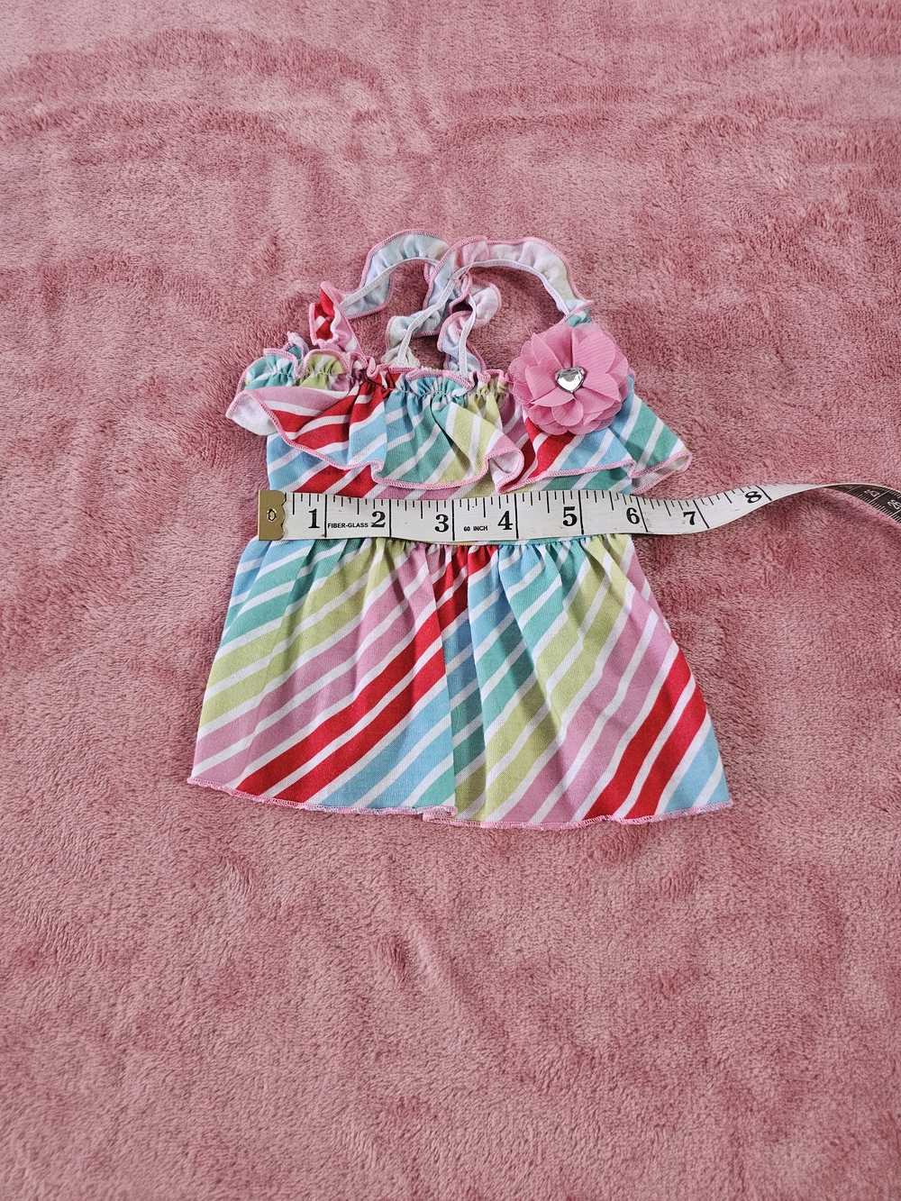 Mixed Small Pets Clothing Set-Pink Floral & Patterned Dresses (8 Dresses) (XS) - Picture 7 of 16